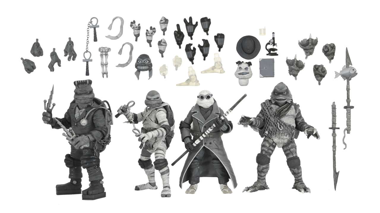 Um x tmnt turtles black & white 4pack af