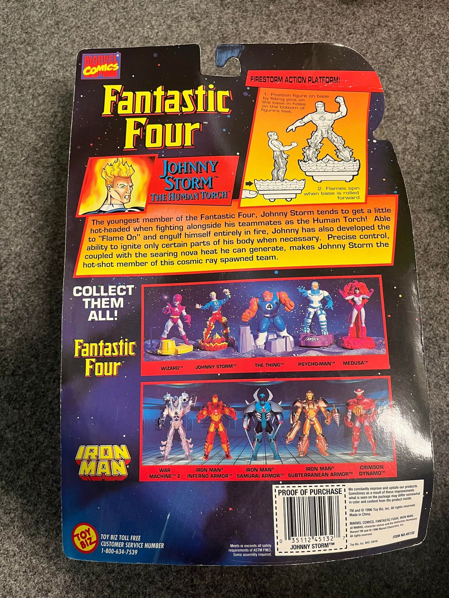 Fantastic Four Human Torch Toy Biz (Brugt)