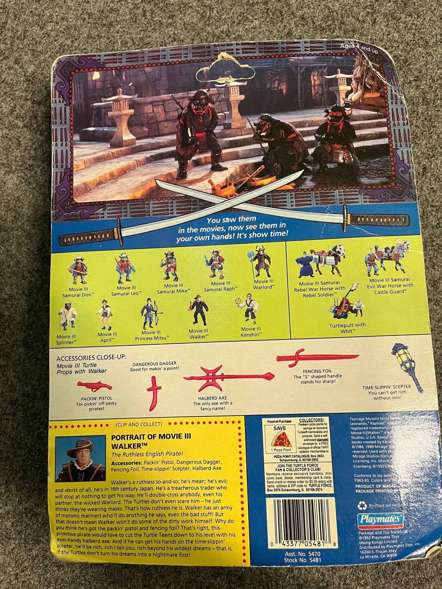 Teenage mutant Ninja Turtles Movie 3 Walker (Brugt)
