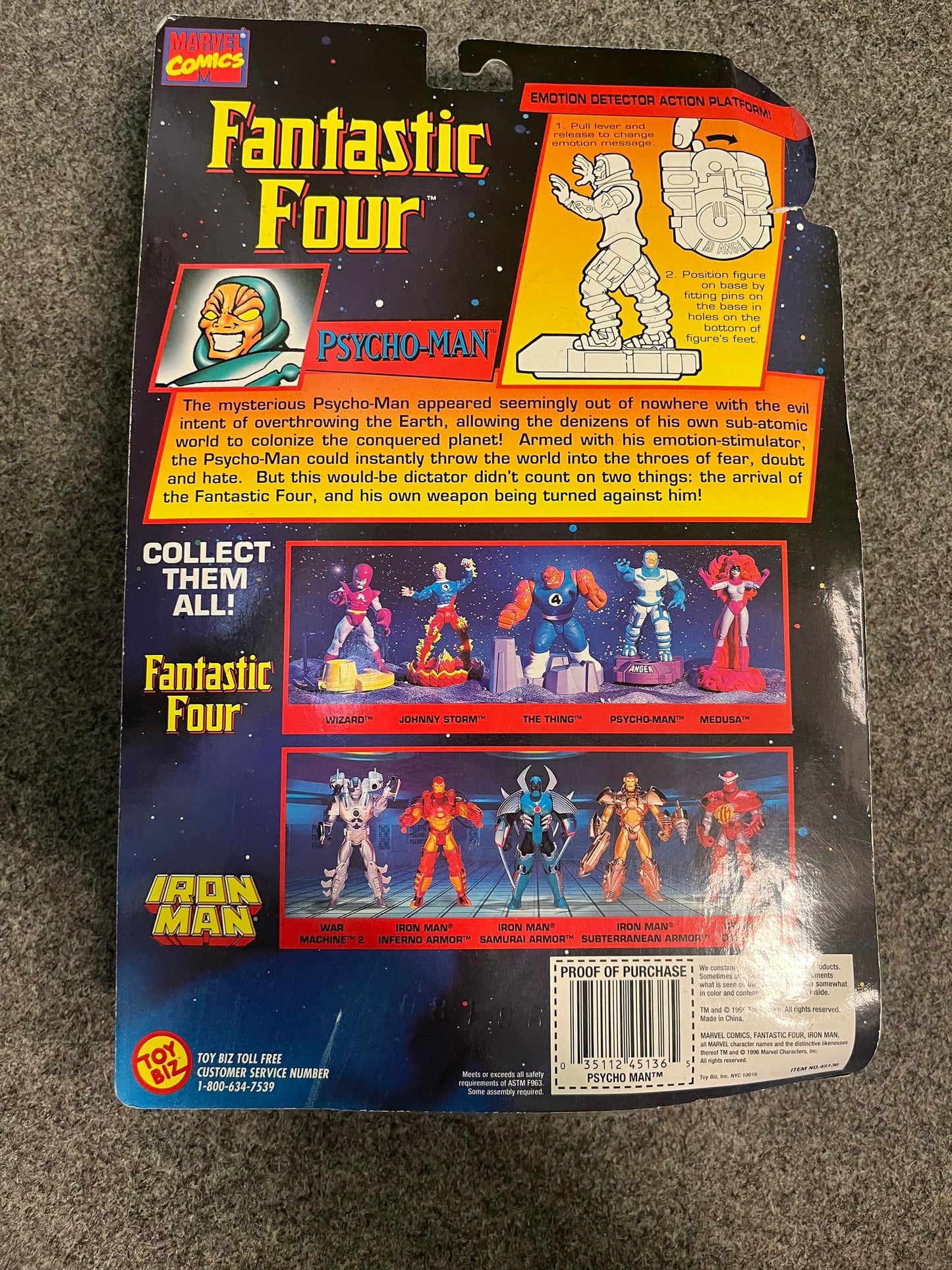 Fantastic Four Psycho Man Toy Biz (Brugt)