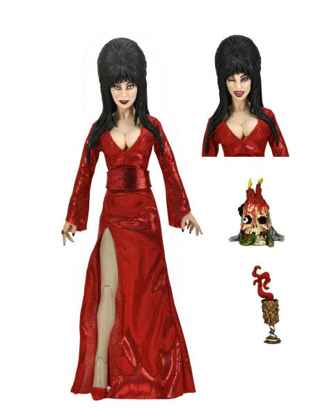 Elvira: Elvira Red Dress 8 inch Clothed Action Figure