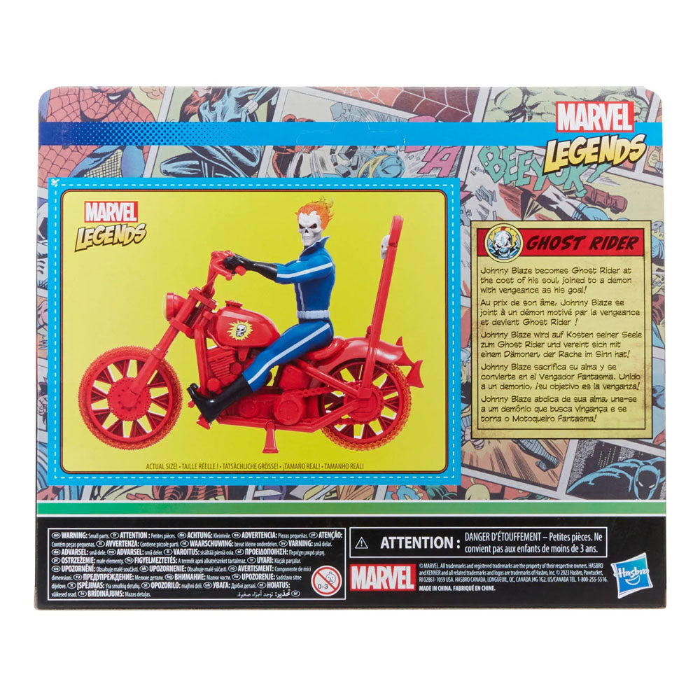 Marvel Legends Retro Collection Action Figure with Vehicle Ghost Rider 10 cm (Æsken er ødelagt)