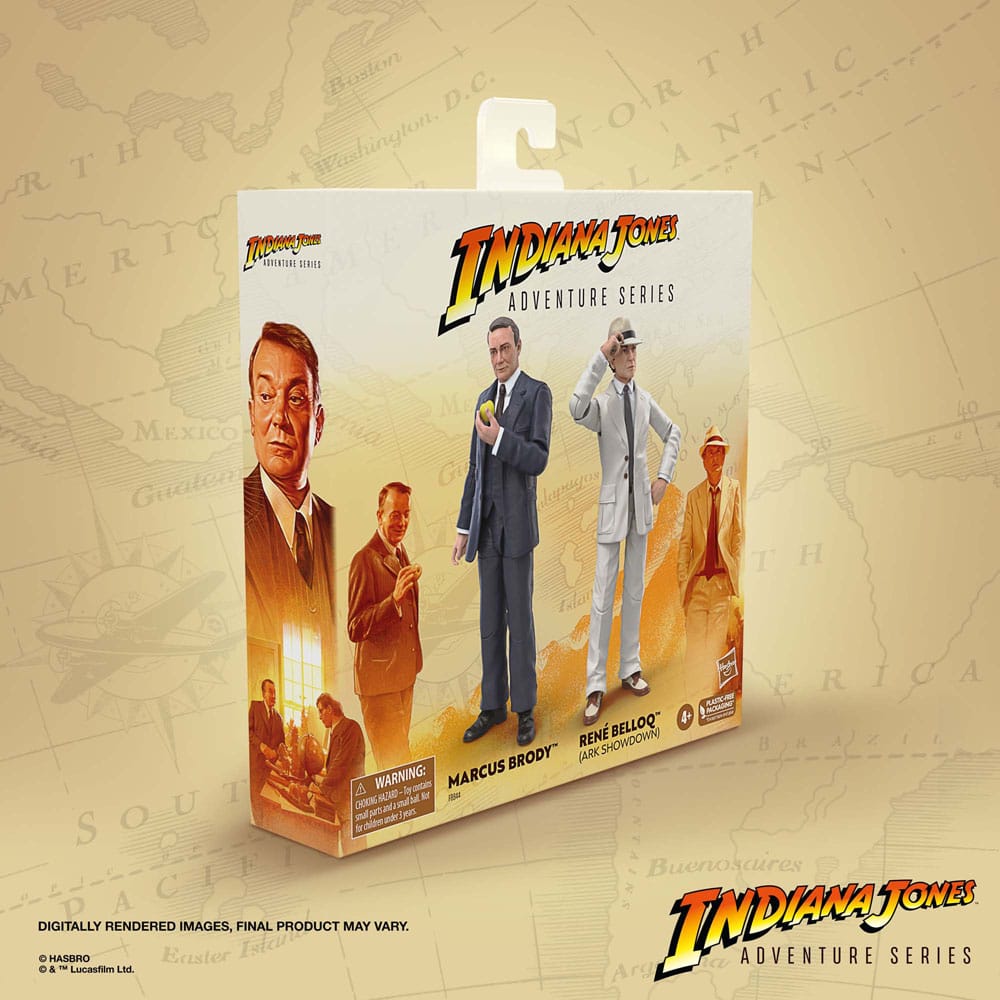Indiana Jones Adventure Series Action Figures Marcus Brody & René Belloq (Ark Showdown) (Raiders of the Lost Ark) 15 cm