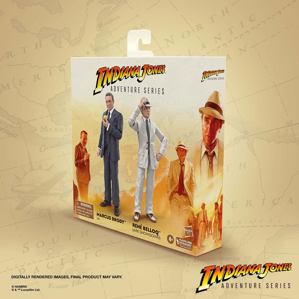 Indiana Jones Adventure Series Action Figures Marcus Brody & René Belloq (Ark Showdown) (Raiders of the Lost Ark) 15 cm