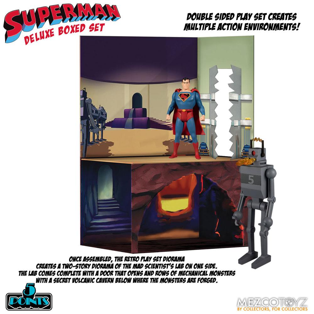 Superman The Mechanical Monsters (1941) 5 Points Actionfiguren Deluxe Box Set 10 cm