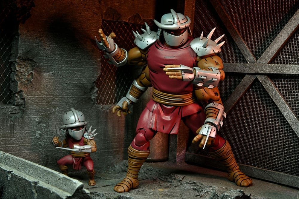 Teenage Mutant Ninja Turtles (Mirage Comics) Action Figure Shredder Clone & Mini Shredder (Deluxe) 18 cm