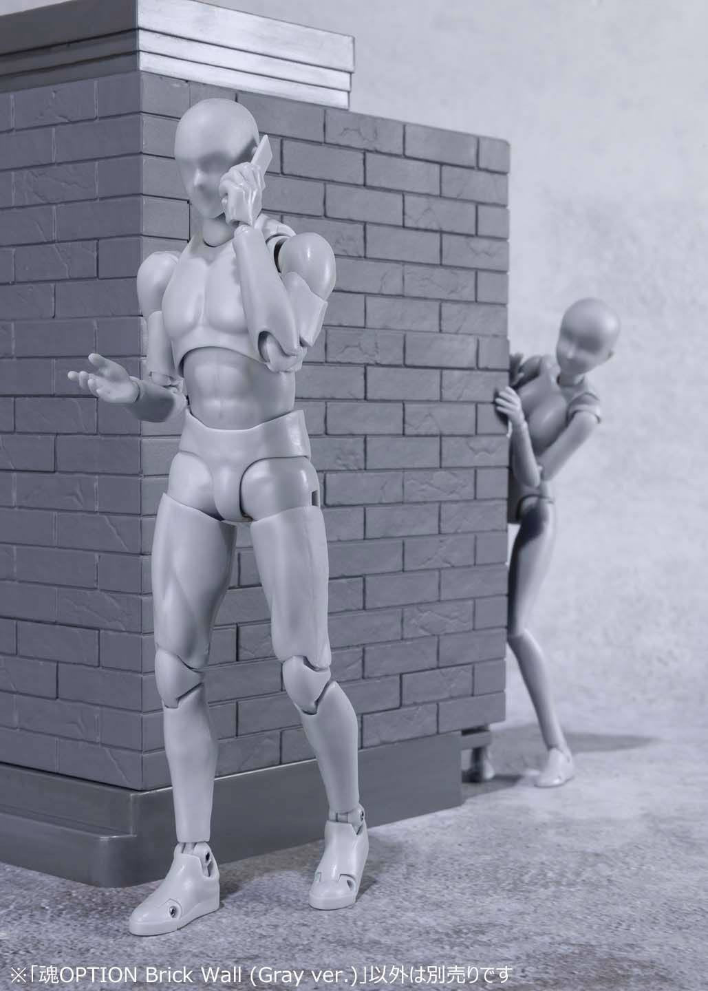 Tamashii Option Action Figure Accessory Brick Wall (Gray Ver.) 22 cm