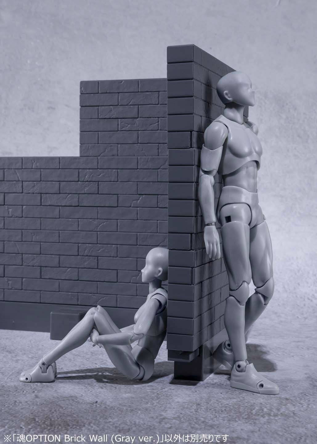 Tamashii Option Action Figure Accessory Brick Wall (Gray Ver.) 22 cm