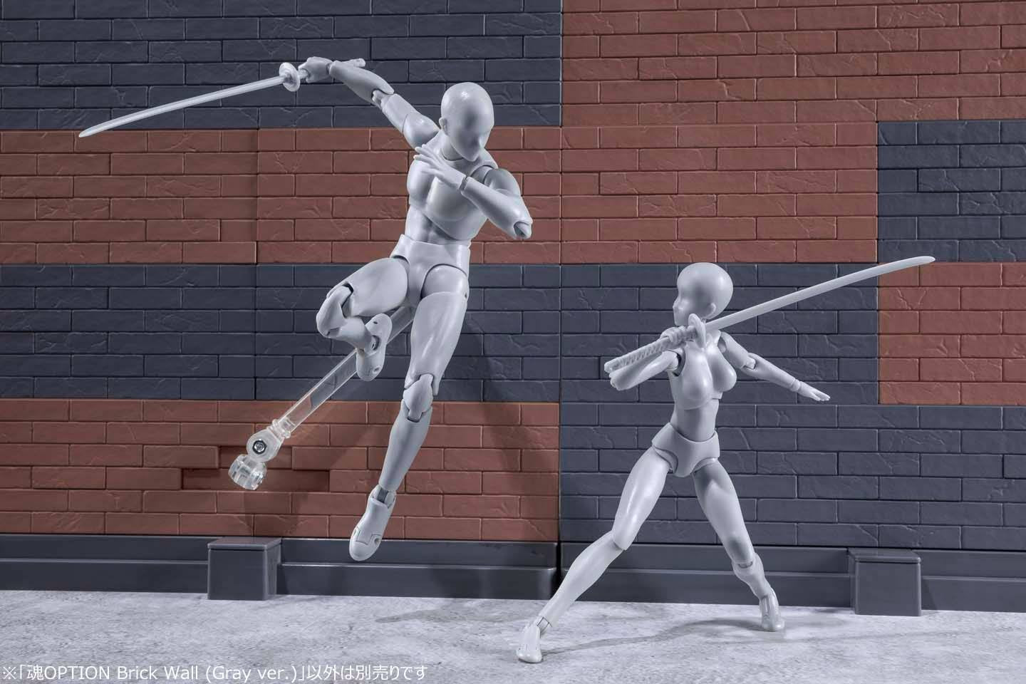 Tamashii Option Action Figure Accessory Brick Wall (Gray Ver.) 22 cm