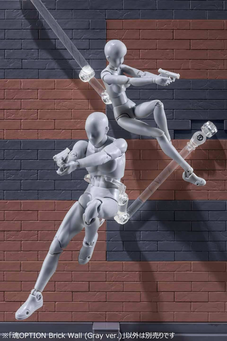 Tamashii Option Action Figure Accessory Brick Wall (Gray Ver.) 22 cm