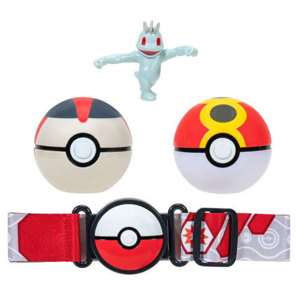 Pokemon: Clip 'N' Go Poke Ball Belt Set - Repeat Ball with Timer Ball and Machop
