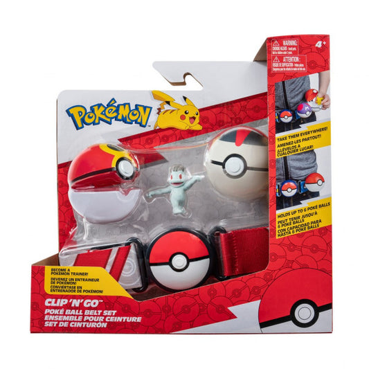 Pokemon: Clip 'N' Go Poke Ball Belt Set - Repeat Ball with Timer Ball and Machop