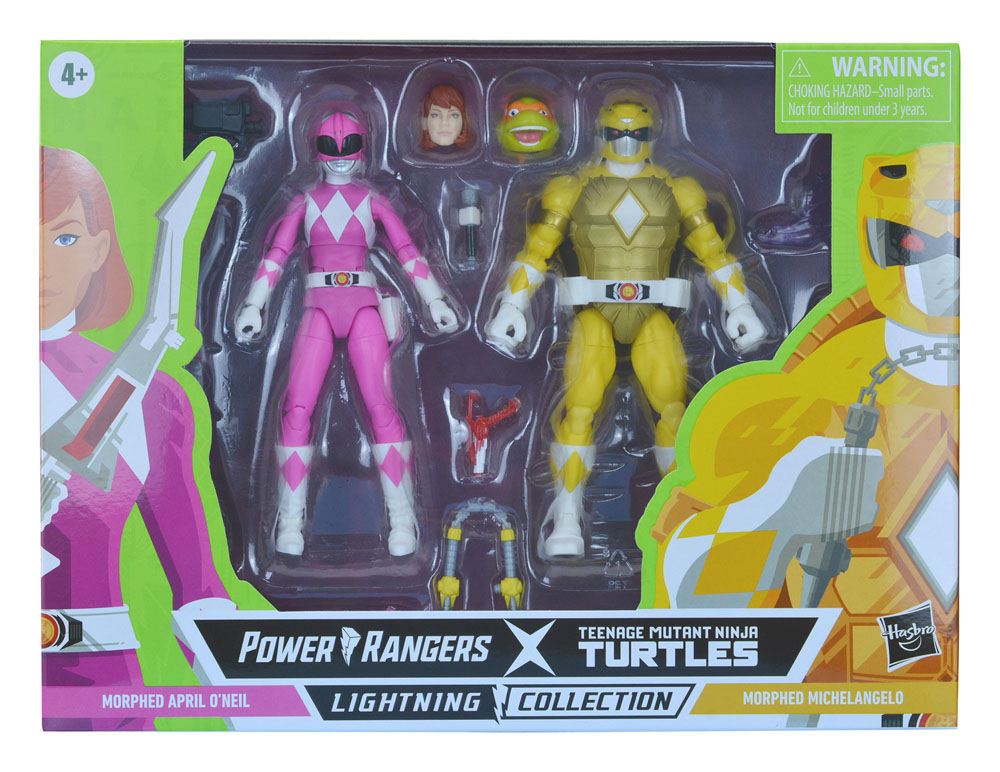 Power Rangers x TMNT Lightning Collection Action Figures 2022 Morphed April O´Neil & Morphed Michelangelo