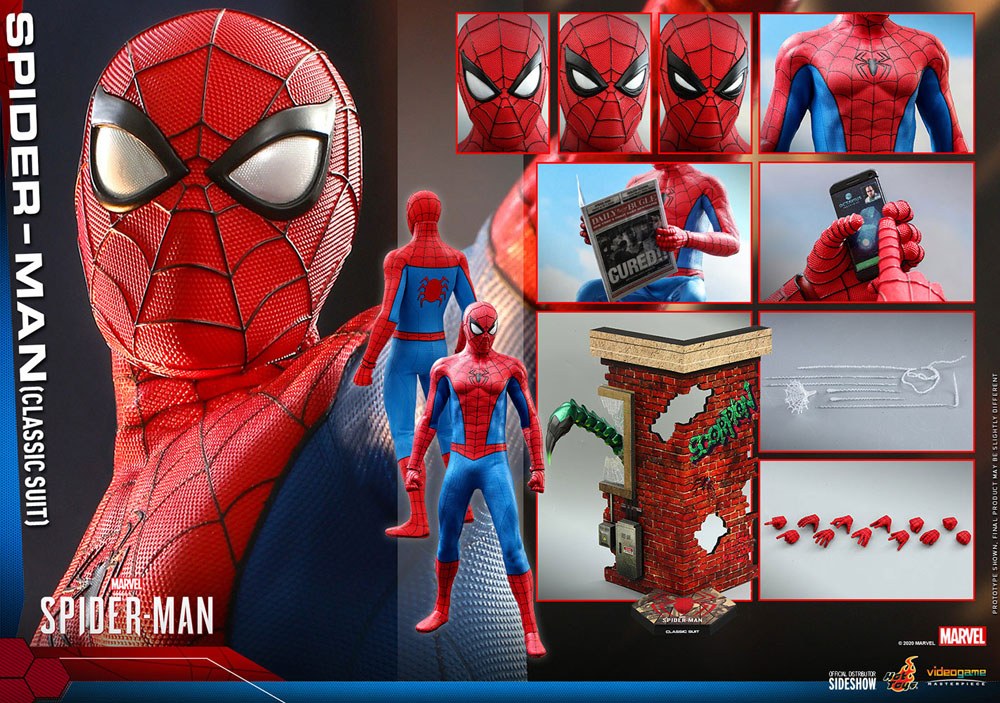 Marvel's Spider-Man Video Game Masterpiece Action Figure 1/6 Spider-Man (Classic Suit) 30 cm