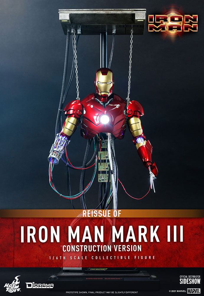 Iron Man Movie Masterpiece Action Figure 1/6 Iron Man Mark III (Construction Version) 39 cm