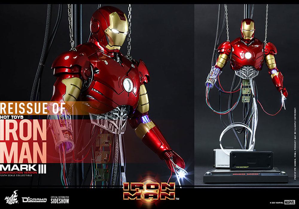 Iron Man Movie Masterpiece Action Figure 1/6 Iron Man Mark III (Construction Version) 39 cm
