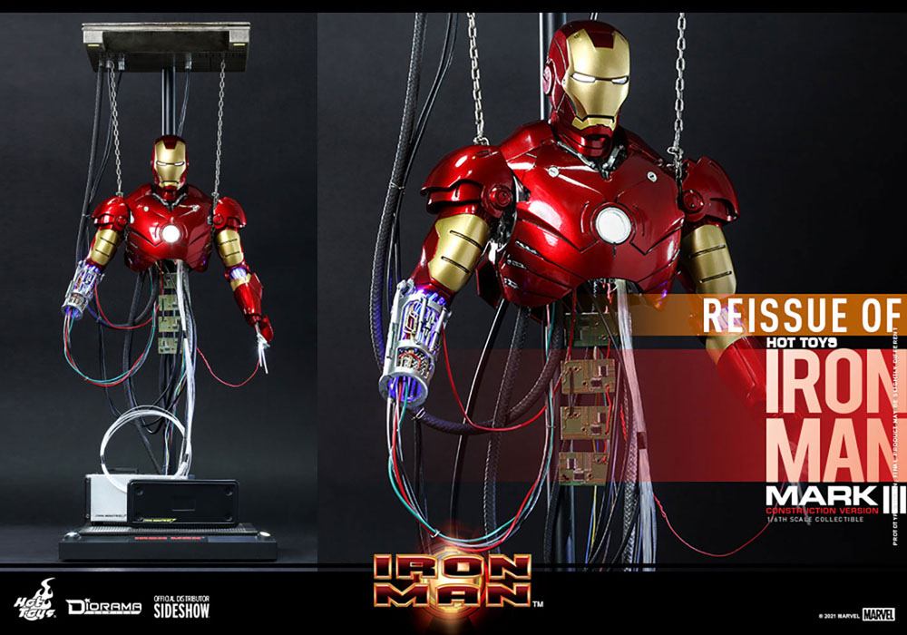Iron Man Movie Masterpiece Action Figure 1/6 Iron Man Mark III (Construction Version) 39 cm