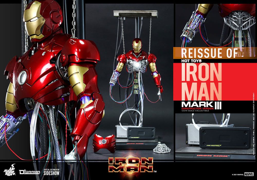 Iron Man Movie Masterpiece Action Figure 1/6 Iron Man Mark III (Construction Version) 39 cm