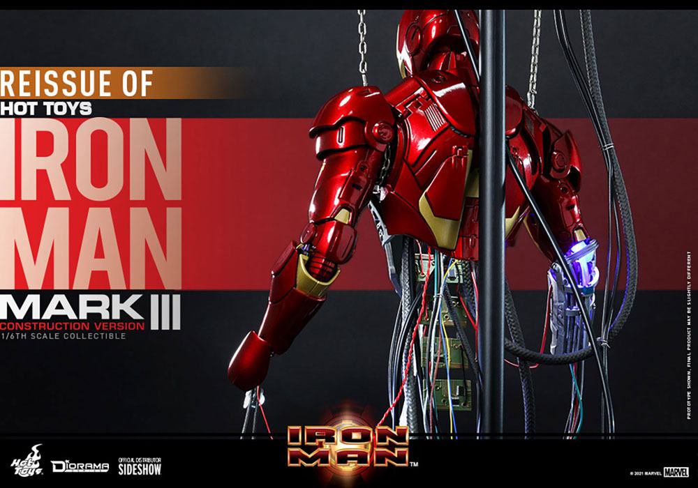 Iron Man Movie Masterpiece Action Figure 1/6 Iron Man Mark III (Construction Version) 39 cm