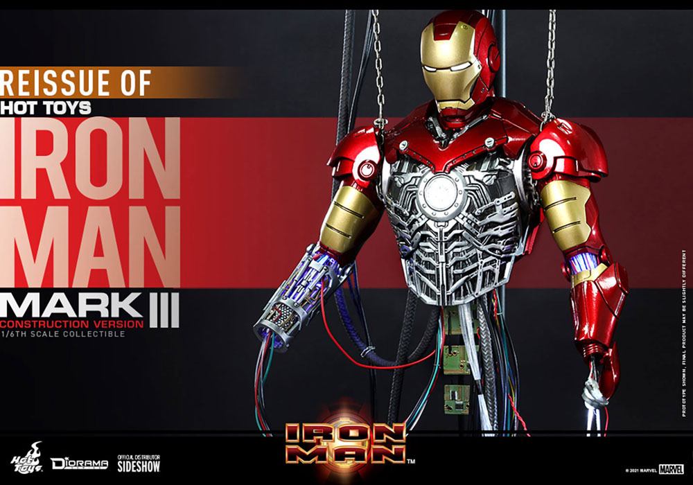 Iron Man Movie Masterpiece Action Figure 1/6 Iron Man Mark III (Construction Version) 39 cm