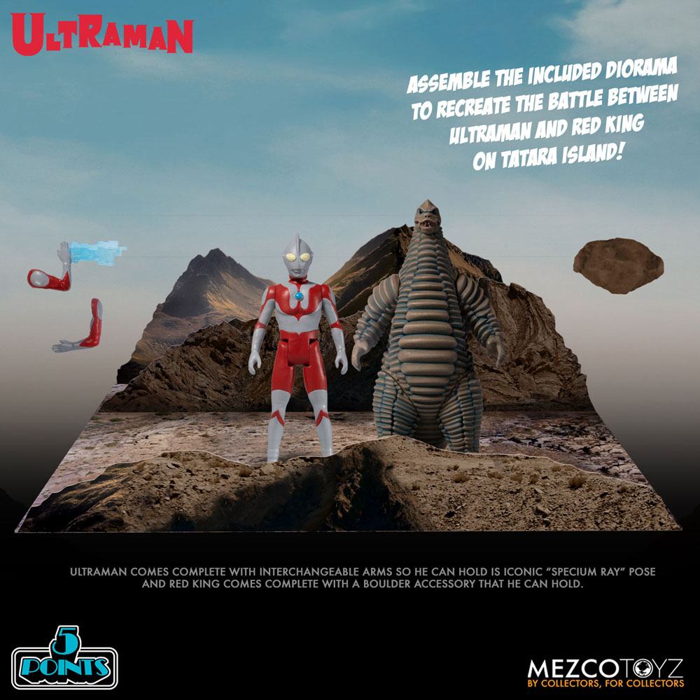 Ultraman 5 Points Action Figures Ultraman & Red King Boxed Set