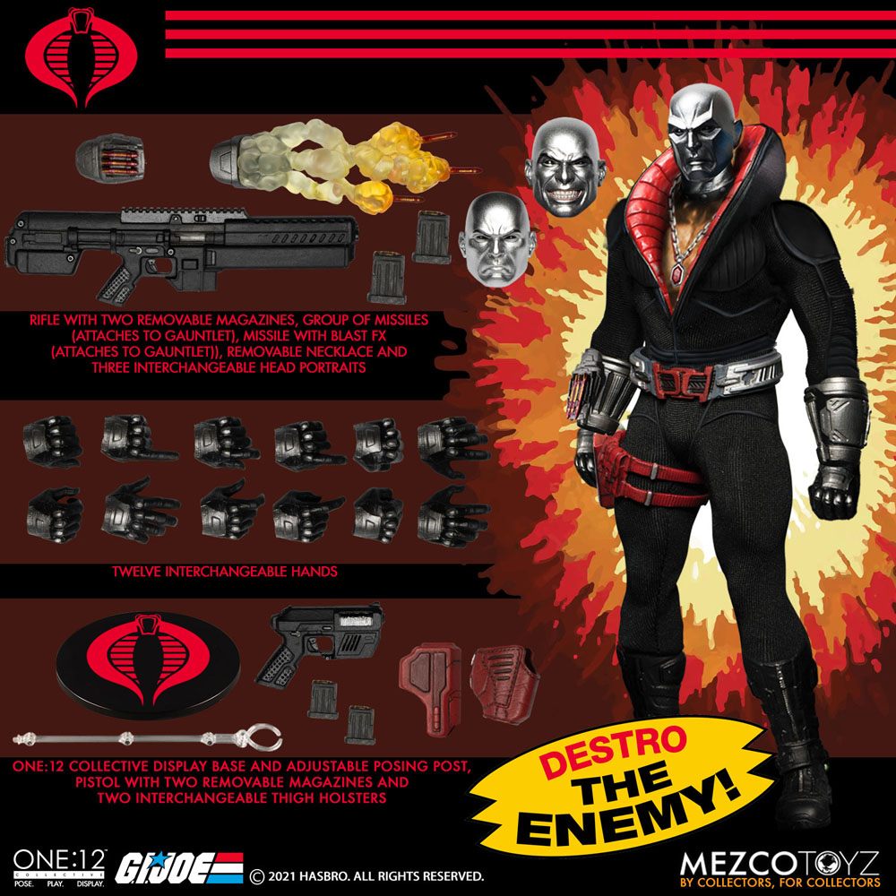 One:12 G.I. Joe Light-Up Destro 17 cm