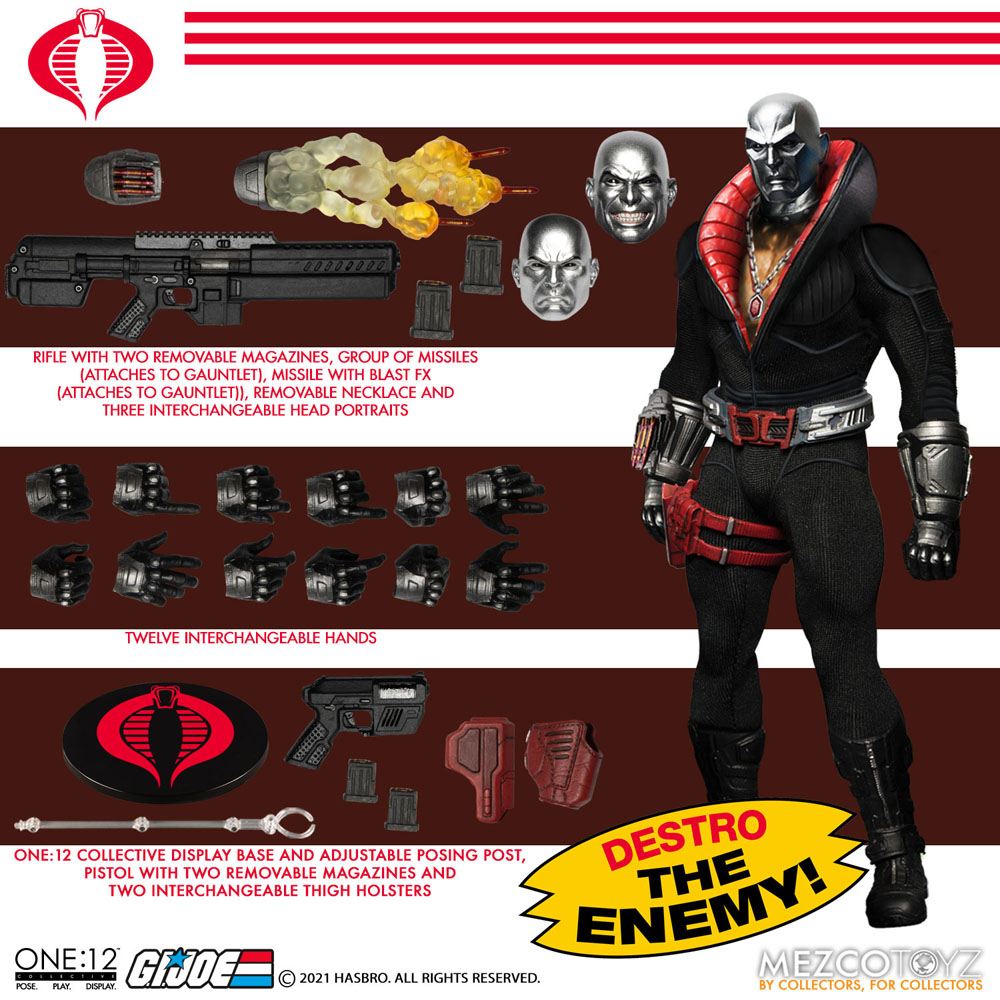 One:12 G.I. Joe Light-Up Destro 17 cm