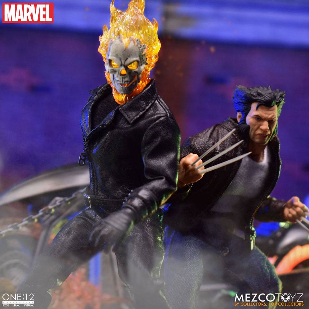 Ghost Rider Action Figure & Vehicle with Sound & Light Up 1/12 Ghost Rider & Hell Cycle