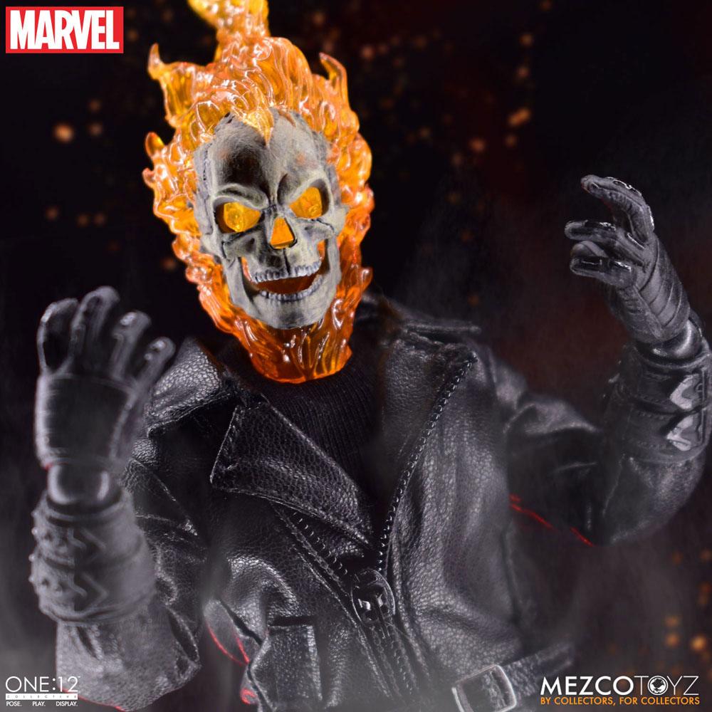Ghost Rider Action Figure & Vehicle with Sound & Light Up 1/12 Ghost Rider & Hell Cycle