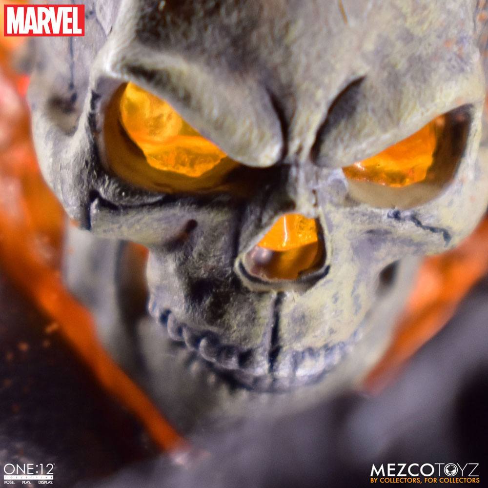Ghost Rider Action Figure & Vehicle with Sound & Light Up 1/12 Ghost Rider & Hell Cycle