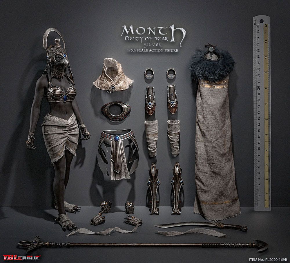 Month Deity of War Action Figure 1/6 Silver Edition 30 cm