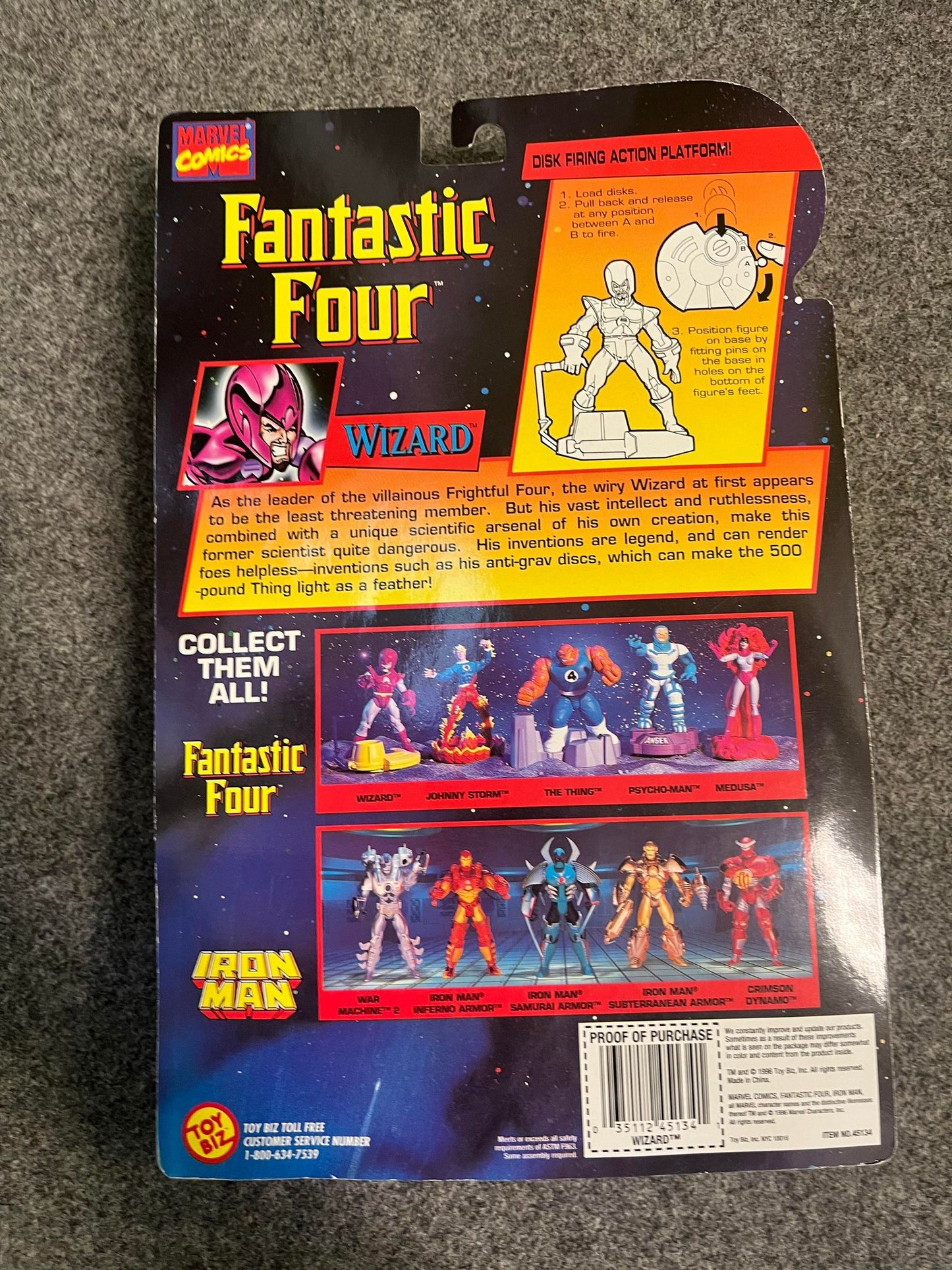 Fantastic Four Toy Biz Wizard (Brugt)