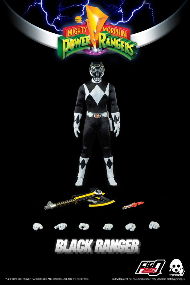 Mighty Morphin Power Rangers FigZero Action Figure 1/6 Black Ranger 30 cm