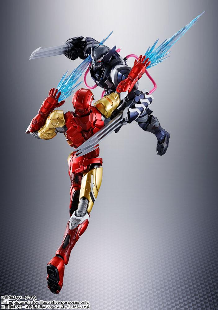 Tech-On Avengers S.H. Figuarts Action Figure Venom Symbiote Wolverine 16 cm