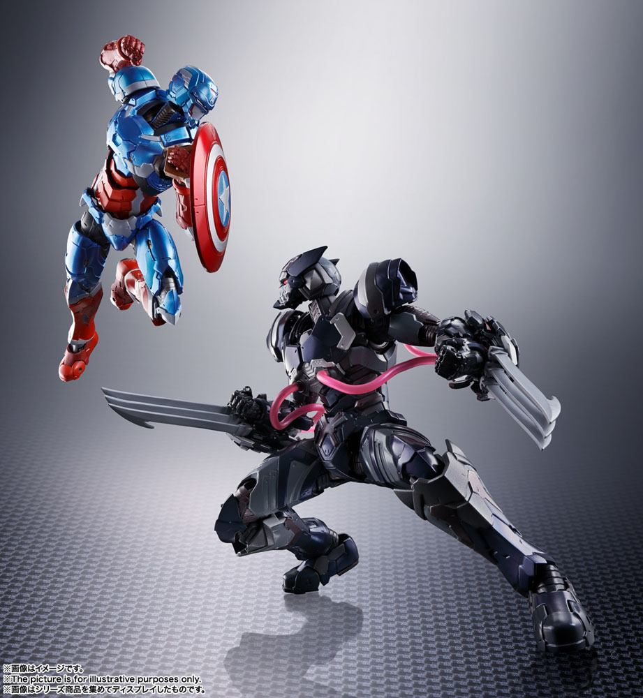 Tech-On Avengers S.H. Figuarts Action Figure Venom Symbiote Wolverine 16 cm