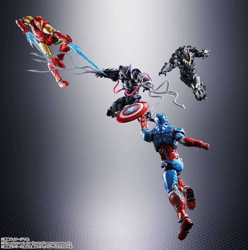 Tech-On Avengers S.H. Figuarts Action Figure Venom Symbiote Wolverine 16 cm