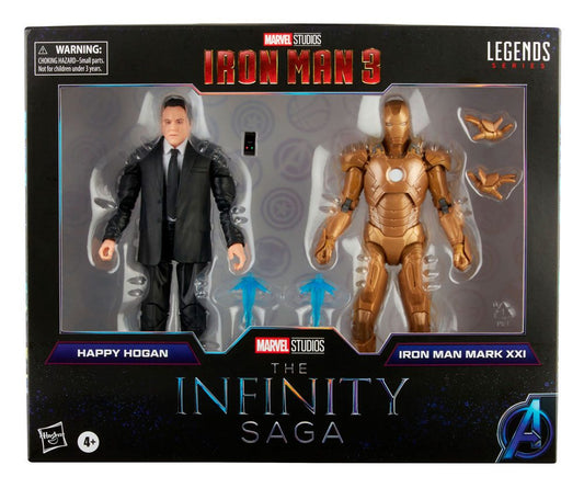 The Infinity Saga Marvel Legends Action Figure 2-Pack 2021 Happy Hogan & Iron Man (Iron Man 3) 15 cm