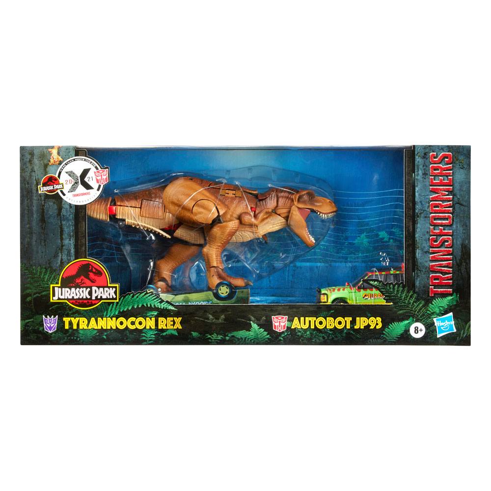 Jurassic Park x Transformers Generations Action Figures Tyrannocon Rex 18 cm & Autobot JP93 14 cm
