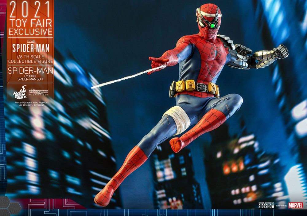 Spider-Man Videogame Masterpiece Action Figure 1/6 Cyborg Spider-Man Suit 2021 Toy Fair Exclusive