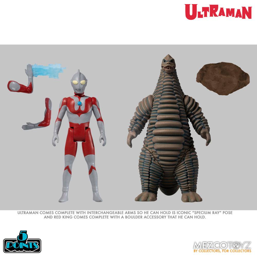 Ultraman 5 Points Action Figures Ultraman & Red King Boxed Set