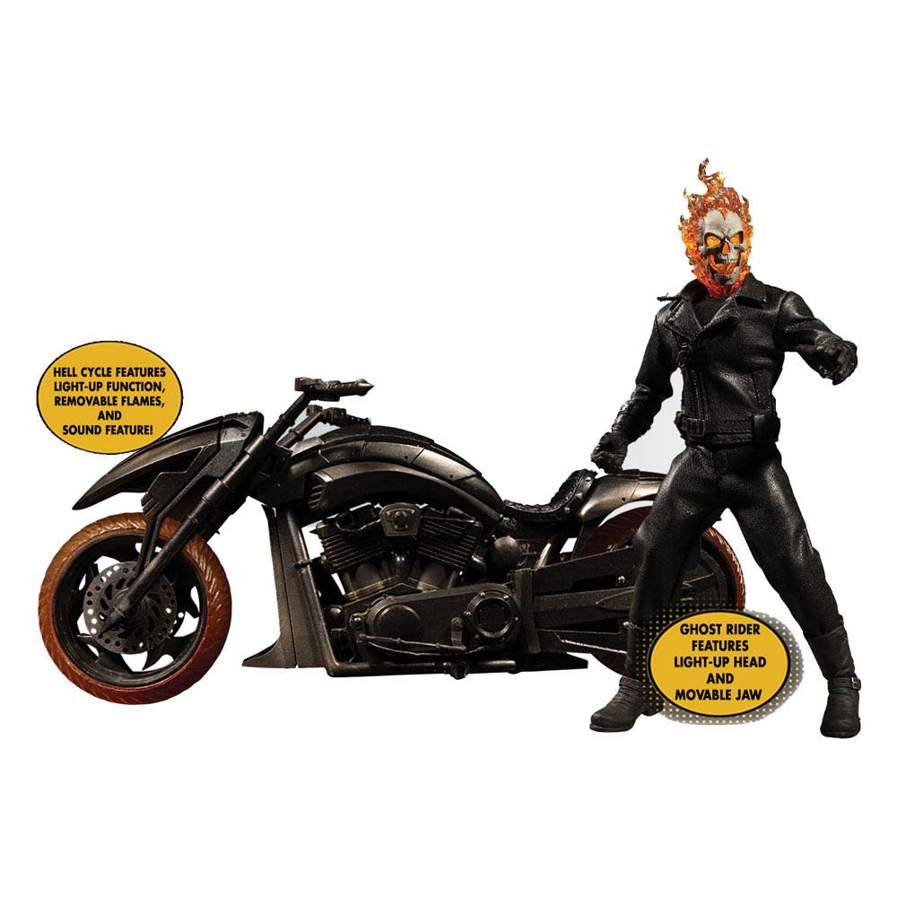 Ghost Rider & Hell Cycle 1/12 Light-Up | Mezco Toyz Marvel – Co Toys