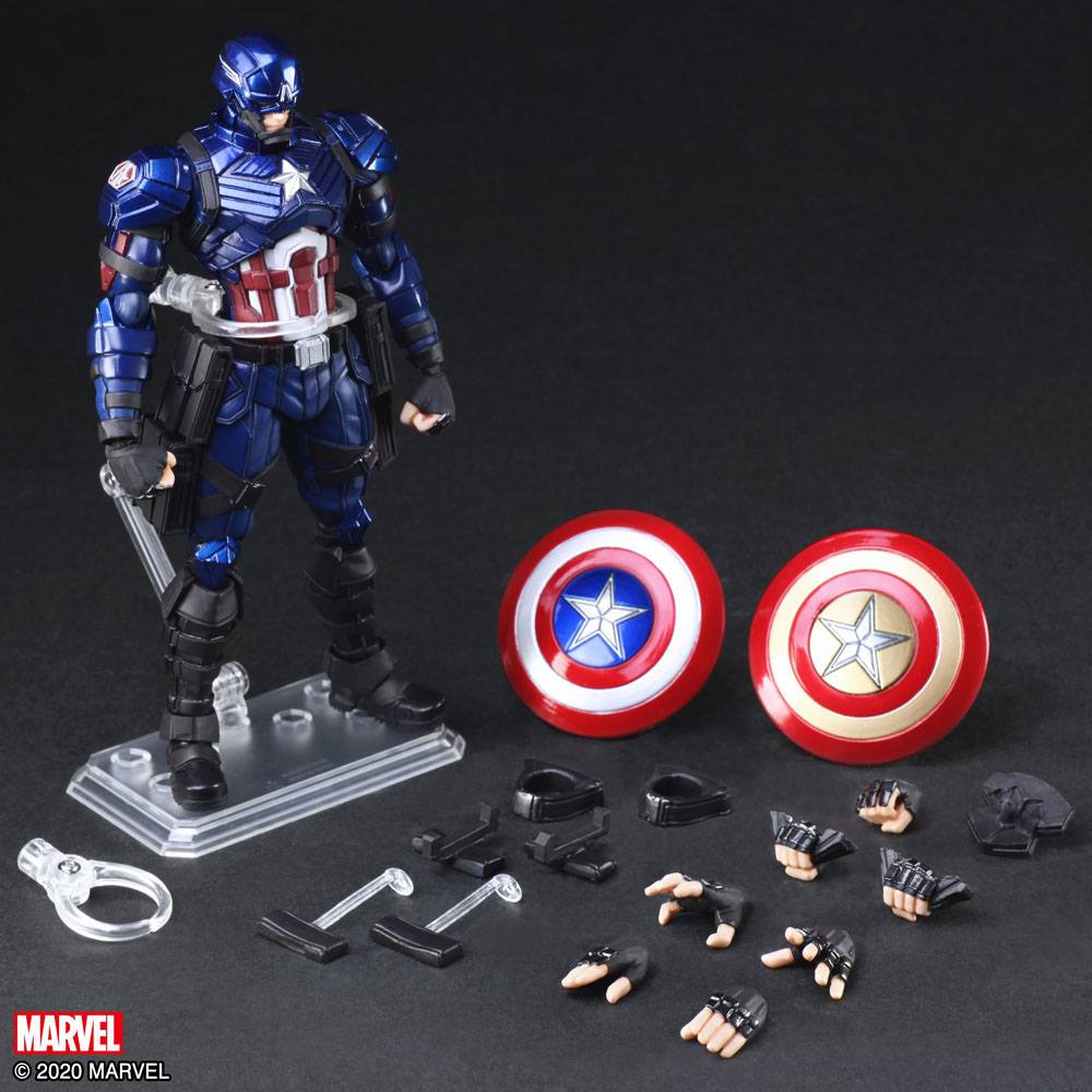 Marvel Universe Bring Arts Action Figure Captain America by Tetsuya Nomura 16 cm